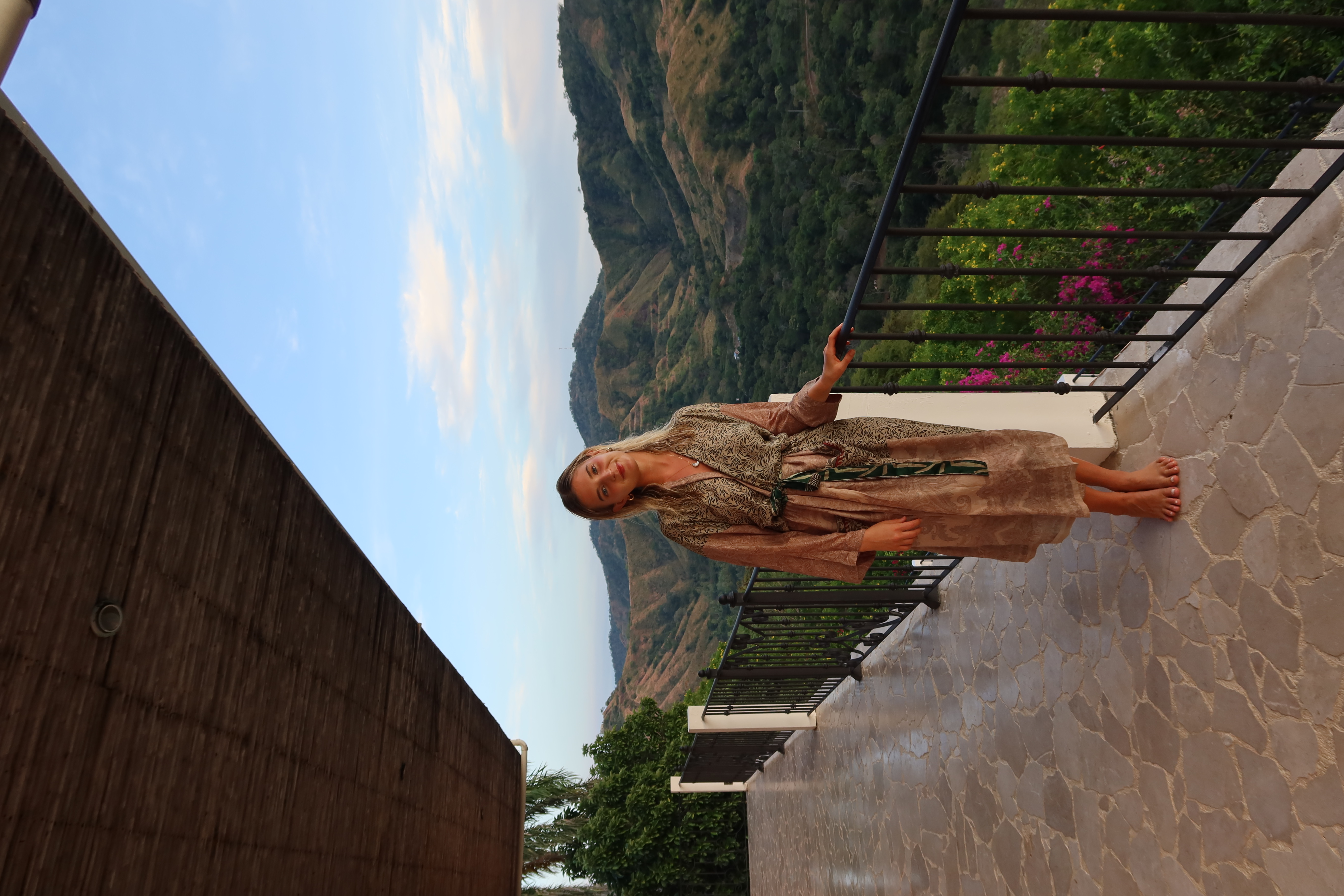 Lucy in a serene natural setting, embodying peaceful presence